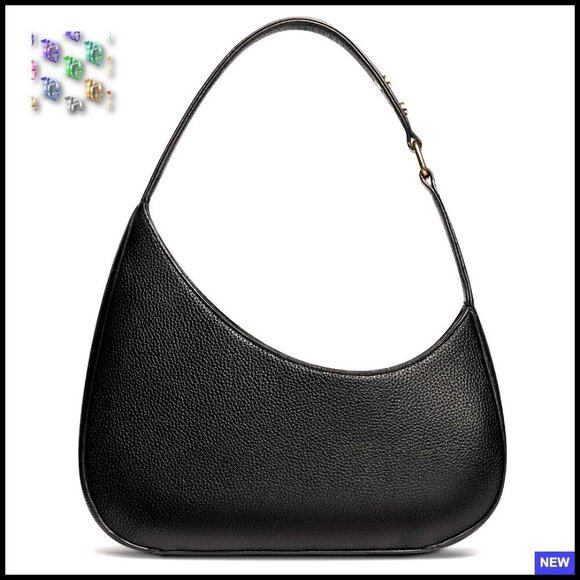 Handbags - PU Leather Mini Shoulder Bag Chic Minimal Crescent Clutch Evening Out